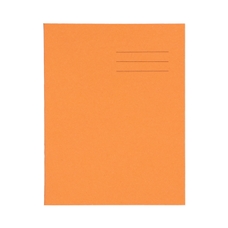9x7" Exercise Book 64 Page, 8mm Ruled With Margin, Orange - Pack of 100